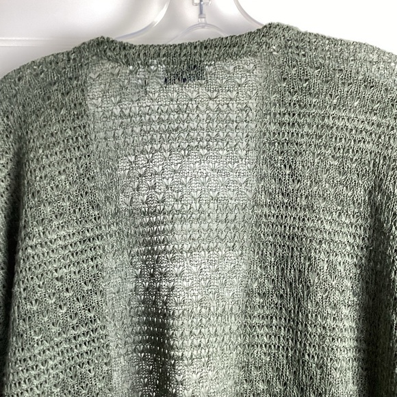 D&CO NWT Open front Knit Cardigan Size Small green/ Tan. - Picture 5 of 14